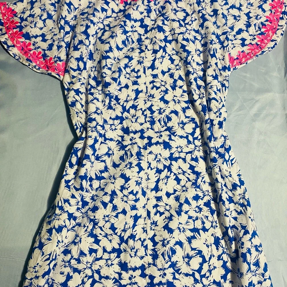 Floral Blue and Pink Dress - Picture 13 of 16